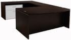 Mocha Bow Front Conference U-Desk