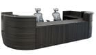 166" x 77&quotD 2-Person Curved U-Shaped Reception Desk with ADA Counter