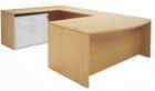 Maple Bow Front Conference U-Desk