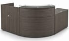 78&quot x 84&quot Curved L-Shaped Reception Desk with ADA return