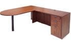 Cherry Peninsula L-Shaped Desk