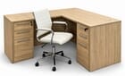 Beaumont Managers L-Shaped Desk w/6 Drawers - 63&quotW x 71&quotD
