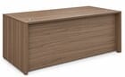 71&quot Urban Walnut Executive Desk w/6 Drawers