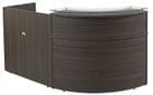 78" x 36" Small Office Curved Reception Desk