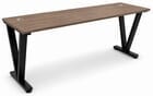 71&quot x 24&quot Urban Walnut Steel V-Leg Narrow Desk