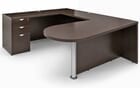 Mocha Conference U-Shaped Workstation w/Hutch
