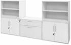 102&quotW White Modular Storage Credenza
