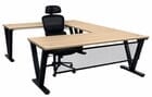 Beaumont Steel V-Leg Rectangular Front U-Shaped Desk
