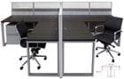 TrendSpaces Premium 2 Person L-Shaped Cubicle