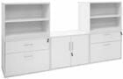102&quotW White Modular Storage Filing Credenza