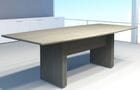 96" x 42" Custom Boat-Shaped Meeting Table