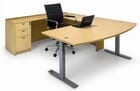 Maple Electric Lift Adjustable Height  U-Desk