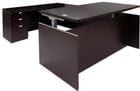 Mocha Adjustable Height Rectangular Front U-Shaped Desk
