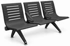 Ascend 3-Seat Beam Seater in Black Shadow