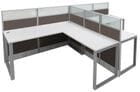 TrendSpaces Value 2 Person L-Shaped Cubicle
