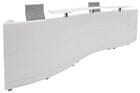 126&quotW Curved Wave High Gloss White 2-Person Reception Desk