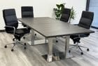 8' x 4' Modular Rectangular Conference Table w/ Steel Dual Column Bases - See Add-On Sections Below