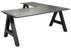 71" x 84" L-Shaped Office Desk with Metal A-Frame Base