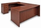 Cherry Laminate Straight Front U-Workstation