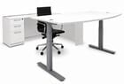 White Electric Lift Adjustable Height  U-Desk
