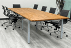 11' x 5' Solid Hardwood Board Room Table
