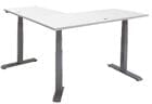 60&quotW x 60&quotD Fully Height Adjustable Small Office L-Desk