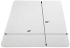 46" x 60" Hard Floor Non-Studded .10" Thick Rectangular Chair Mat w/Beveled Edges
