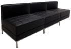 Black Tufted Modular 3-Seat Armless Sofa Black Tufted Modular 3-Seat Armless Sofa