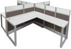 TrendSpaces Value Cubicle Series - 4 Person L-Shaped Cubicle