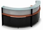 120 Degree Glass Top Reception Desk