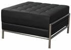 Black Tufted Modular Backless Bench