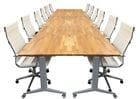 60" x 198" Converge Easy Flip Modular Solid Wood Conference Table