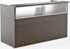 72&quotW Custom Reception Desk with Frosted Glass Window