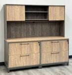 Contrasts 63&quot Lateral File Credenza with Hutch
