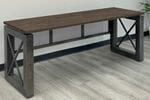 Xdustrial Series 71&quot x 24&quot Solid Hardwood and Raw Frame Kneespace Credenza
