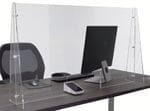 Premium 1/4" Thick 42&quotW x 24&quotH Protective Acrylic Sneeze Guard - IN STOCK!