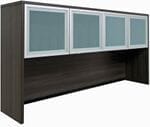 Charcoal 71&quot Glass Door Hutch