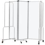 6'W x 6'H Frosted Acrylic Folding Mobile Room Divider