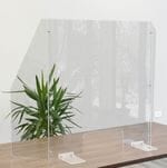 30&quotW x 31-1/2&quotH Acrylic Sneeze Guard w/ 9" Side Wings - IN STOCK!