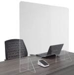 36&quotW x 31-1/2&quotH Portable Acrylic Sneeze Guard - IN STOCK!