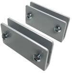 Steel End Panel Brackets for Sneeze Guard Panels - Set of 2 - IN STOCK!
