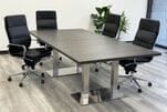 8' x 4' Modular Rectangular Conference Table w/ Steel Dual Column Bases - See Add-On Sections Below