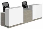 Custom 2-Person Reception Desk w/Drawers - 10'W Desk