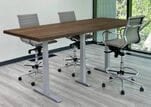 8' x 3' Deluxe Solid Wood Electric Lift Height Adj. Conference Table in Chocolate - See Other Sizes