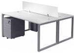 TrendSpaces 2-Person Basic Benching Workstation