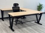 Beaumont Steel V-Leg Rectangular Front U-Shaped Desk