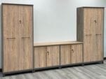 Contrasts Rustic Tall Storage Credenza - 10.5'W