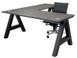 66&quot x 77&quot L-Shaped Office Desk with Metal A-Frame Base