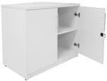White 29&quotH Two-Door Cabinet