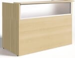 60&quotW Custom Reception Desk with Frosted Glass Window